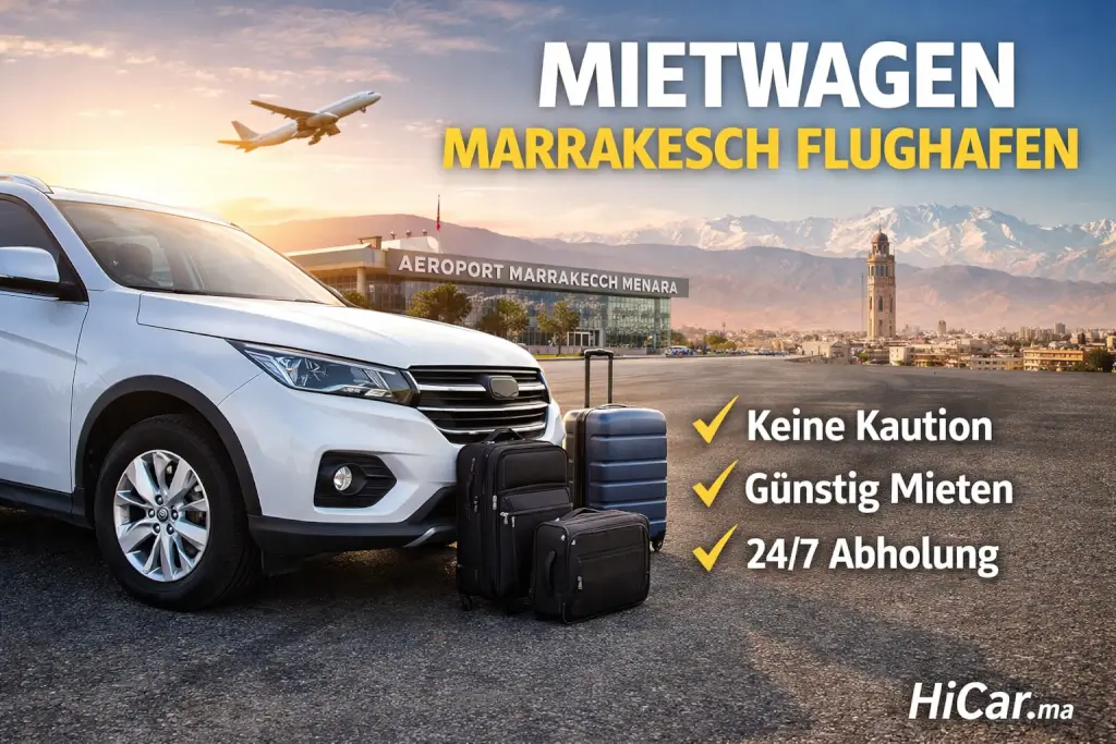 Autovermietung Agadir Flughafen ohne Kaution günstige Preise 24/7 Lieferung HiCar.ma